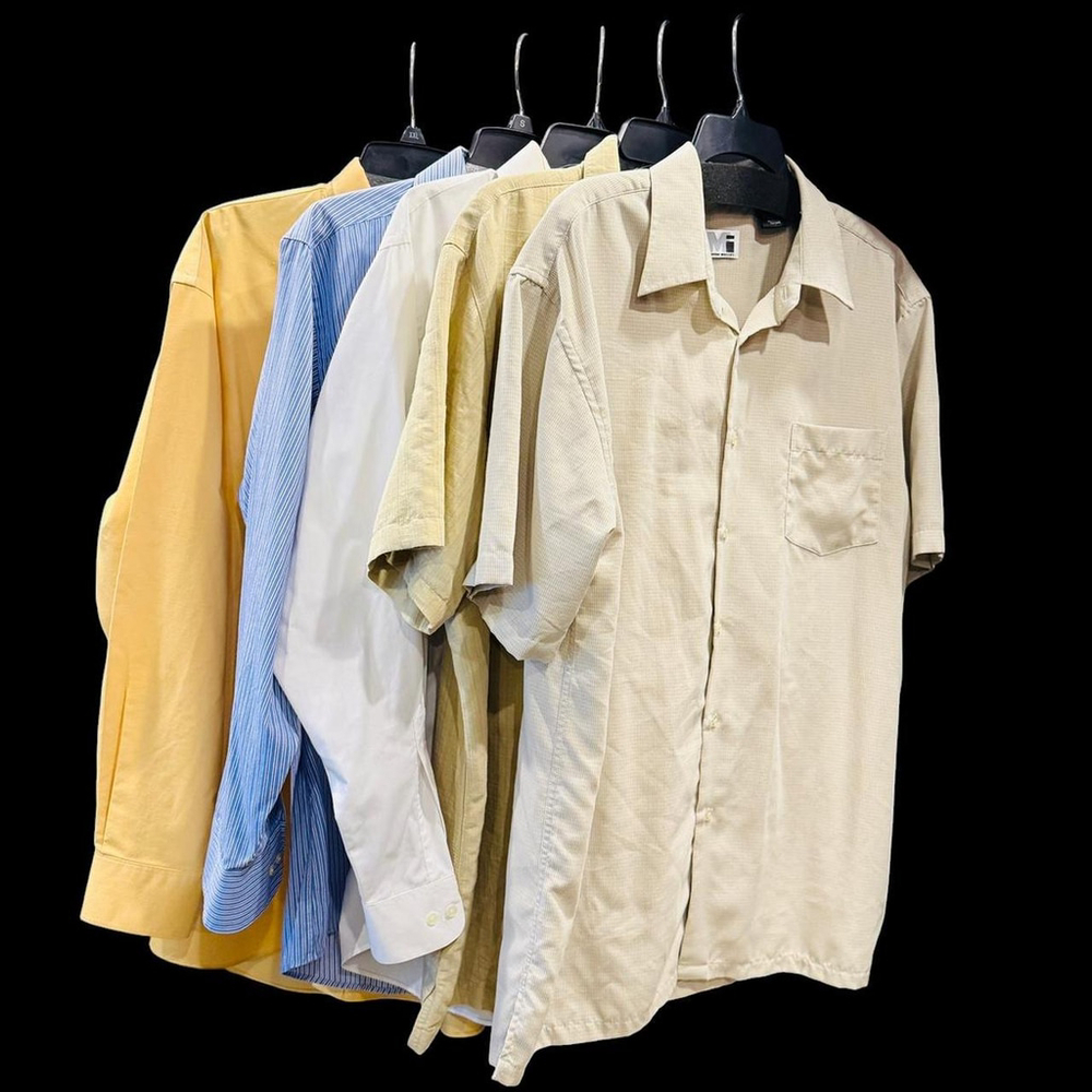 5 x Vintage 90s Y2K Basic Dress Button Up Shirt Men’s XL Bundle Lot